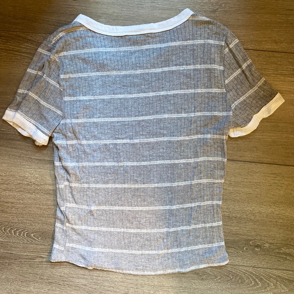 Striped Ribbed T-shirt - Picture 4 of 4